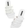 Women's Criss Cross Strappy Flat Sandals Open Toe Leather Slippers Beach Sandals