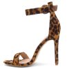 Charming Women’s Heeled Dress Sandals Open Toe Ankle Strap High Stiletto Wedding Party Pump Shoes