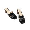 Heeled Sandals for Women Block Heels Mules for Women Chunky Square Open Toe Sandals Dressy Heels Slip on Comfy Low Heels