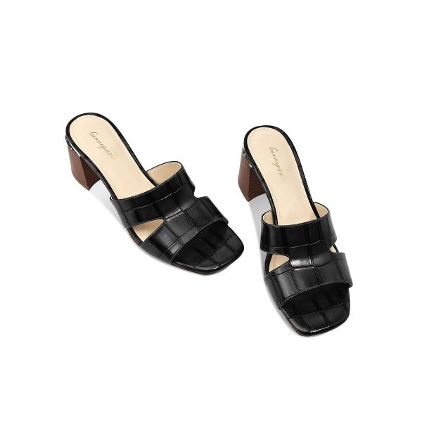 Heeled Sandals for Women Block Heels Mules for Women Chunky Square Open Toe Sandals Dressy Heels Slip on Comfy Low Heels