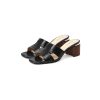 Heeled Sandals for Women Block Heels Mules for Women Chunky Square Open Toe Sandals Dressy Heels Slip on Comfy Low Heels