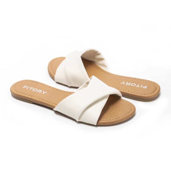 Women's Flat Sandals Fashion Slides With Soft Leather Slippers for Summer Size 6-11