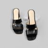 Heeled Sandals for Women Block Heels Mules for Women Chunky Square Open Toe Sandals Dressy Heels Slip on Comfy Low Heels