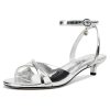 Womens Open Toe Low Heel Sandals Ankle Strap Kitten Heels Prom Slingback Dress Shoes 1.4 Inches Heels