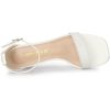 Women's Glitter Ankle Strap Chunky Heeled Sandals