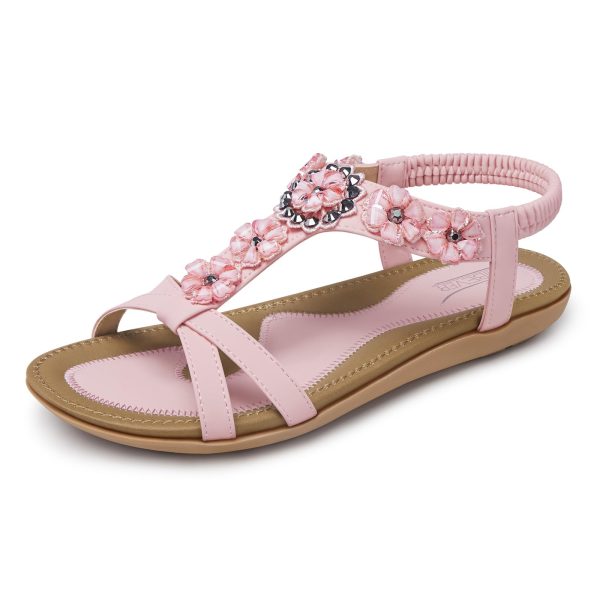 Flat Sandals for Women Dressy: Summer Comfortable Ankle Strap Womens Sandal