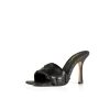 Women's Braided Heeled Sandals High Heel Slides Open Square Toe Stilettos Heeled Mules Slip On Summer Heel Sexy Party Dress