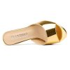 Womens Stiletto High Heel Peep Open Toe Sandals Mules Shoes Slingback Slip-on Prom Party Dress Patent Leather 3.9 Inches Heels