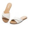 Women's Flat Sandals Fashion Slides With Soft Leather Slippers for Summer Size 6-11