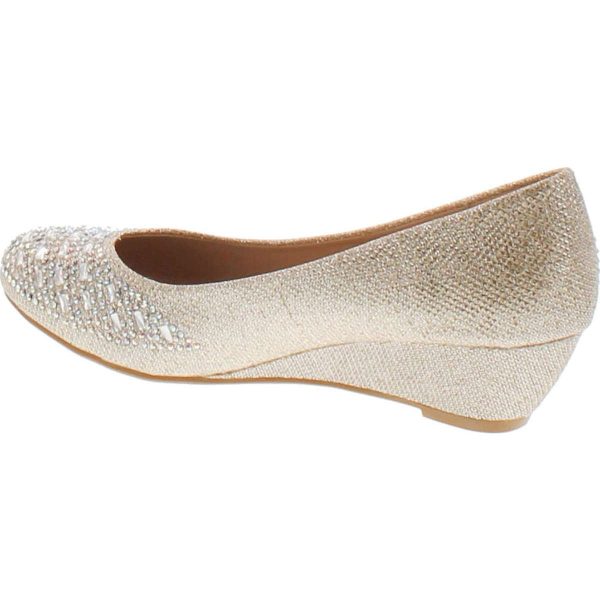 Forever Womens Low Wedge Heel Peep Toe Wedding Party Dress Sandals Shoes