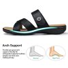 Women Slides Summer Sandals: Arch Support, Comfort Walking, Adjustable Strap, Open Toe Flat Sandals Size 5-11