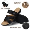 Women Slides Summer Sandals: Arch Support, Comfort Walking, Adjustable Strap, Open Toe Flat Sandals Size 5-11