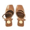 Womens Stilleto Sandals Covered Square Open Toe Pumps Adjustable Ankle Strap Office Party Dressy Shoes Summer Sexy Elegant 4.1