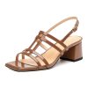 Women's Low Heels Strappy Sandals Square Open Toe Ankle Strap Low HeeL Sandals Comfort Dress Party Wedding Shoes 2"