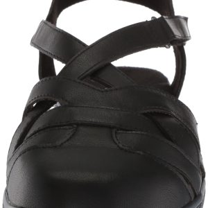 Womens Garrett Faux Leather Strappy Flat Sandals