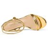 Womens Strappy Lace-up Stiletto High Heel Sandals Open Toe Ankle Strap Slingback Party Sexy Dress Shoes Patent Leather 3.9