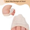 8 Pairs Toe Liner Socks Women Five Toeless Open Toe Sock for Summer Sandal with Nonslip Heel Gripper