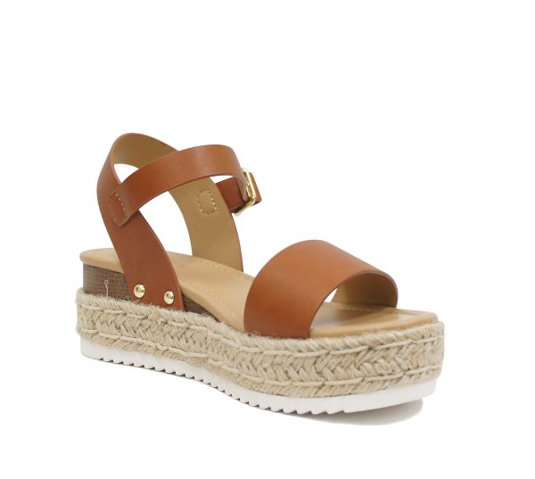 CLIP ~ Women Open Toe Ankle Strap Platform Espadrille Sandal