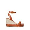 Women's Hilarie Burnished Leather Espadrille