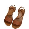 Women's One Band Ankle Strap Flat Sandals Open Toe Walking Shoes