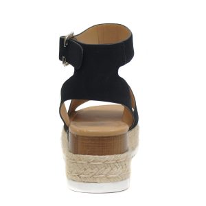 Topic Open Toe Buckle Ankle Strap Espadrilles Flatform Wedge Casual Sandal
