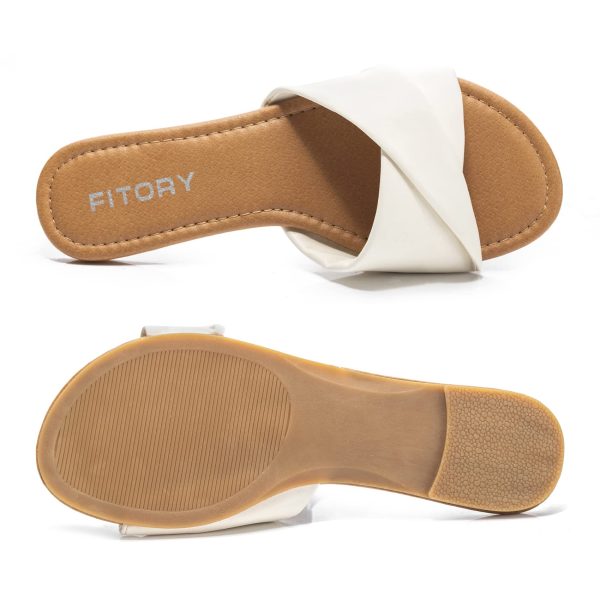 Women's Flat Sandals Fashion Slides With Soft Leather Slippers for Summer Size 6-11