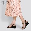 Women's Wedge Heel Sandal Dress Low Strappy 2 Inch Open Toe Wedding Bridal Shoes for Woman Ladies Evening Formal