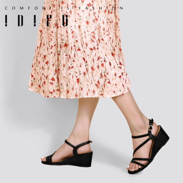Women's Wedge Heel Sandal Dress Low Strappy 2 Inch Open Toe Wedding Bridal Shoes for Woman Ladies Evening Formal