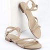 Women’s Flat Sandals Slip On Summer Gladiator Open Toe Braided Slingback Shoes
