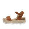 CLIP ~ Women Open Toe Ankle Strap Platform Espadrille Sandal