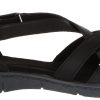 Womens Garrett Faux Leather Strappy Flat Sandals
