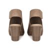 Peep Toe Booties Women, Ankle Booties Skeleton Boots Hook & Loop Strap Mid Block Heel Sandals for Women