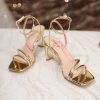 Womens Strappy Heels Square Open Toe High Heels for Women Ankle Strap Chunky Heeled Sandals Wedding Bridal Shoes Comfort High