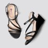 Women's Wedge Heel Sandal Dress Low Strappy 2 Inch Open Toe Wedding Bridal Shoes for Woman Ladies Evening Formal