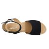 Topic Open Toe Buckle Ankle Strap Espadrilles Flatform Wedge Casual Sandal