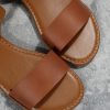 Women's One Band Ankle Strap Flat Sandals Open Toe Walking Shoes
