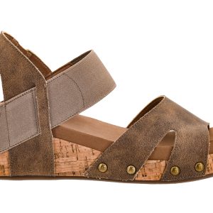 Women's Better With Time 2-Inch Wedge - Timeless Wide Toe Strap With Cut Outs, Elastic Gore Strap Around Ankle, And EVA Insoles