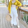 Chunky Platform Sandals for Women 2025 - Open Toe Slip On Summer Sandals, Cream Fashion Women's Wedge Slides Sandals