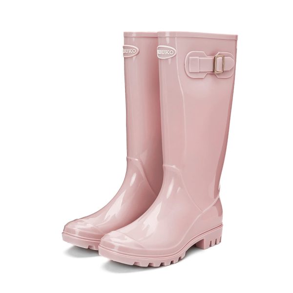 Women's Tall Rain Boots Garden Boots Waterproof Wellington Rubber Boots