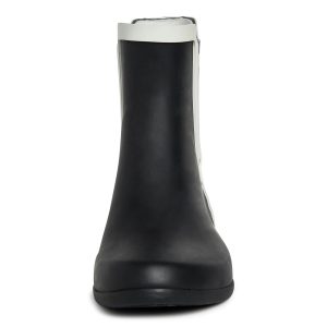 Women's Rain Boots, Mid Cut Rubber Rain Boots for Women - Waterproof Flat Heeled Ankle Boots for Ladies