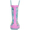Toddler Rain Boots, Kids Rain Boots Waterproof Rubber Boots for Girls and Boys with Fun Patterns and Easy-On Handles