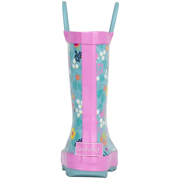 Toddler Rain Boots, Kids Rain Boots Waterproof Rubber Boots for Girls and Boys with Fun Patterns and Easy-On Handles