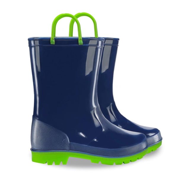 Boys Girls Rain Boots Toddler Kids Waterproof Boots Children Lightweight Rain Shoes with Handles