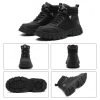 Waterproof Steel Toe Boots For Men-6 Inch Comfortable Mens Safety Work Boots Indestructible Steel Toe Shoes Lightweight Non Slip