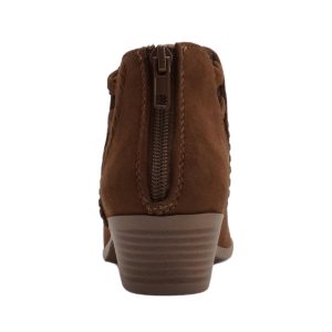 Sincere Women's Low Ankle Heel Bootie with Elastic Cross Straps