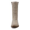 Red Reno Western Cowboy Pointed Toe Knee High Pull On Tabs Boots All-White