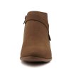 SWEETEN Women's Fashion Closed Toe Multi Strap Ankle Bootie Block Heel (Wide Fit Available)