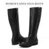 Women's Knee High Boots - Stylish and Comfortable Round Toe Low Heel Riding Combat Tall Boots with Side Zipper Closure for Fall