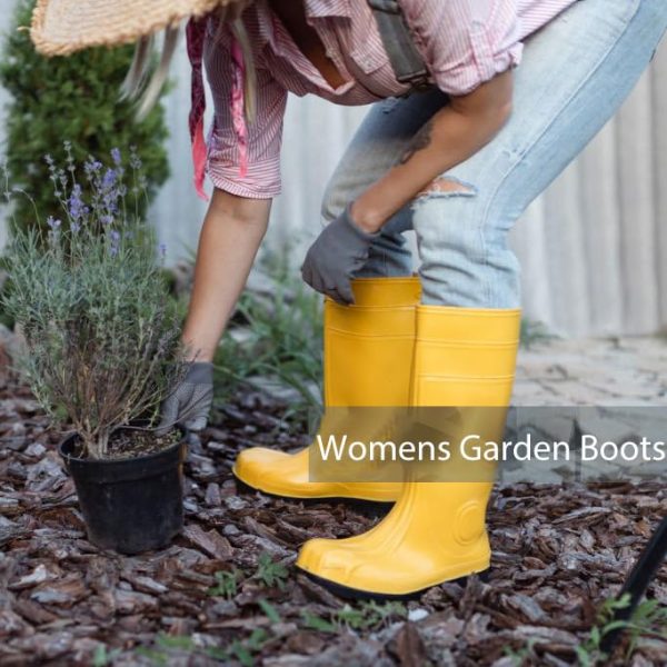 Women's Rain Boots Waterproof Mid Calf Rubber Garden Boots for Women Outdoor Mud Work with Comfort Insole