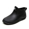 Mens Rain Boots, Ankle Deck Boots Waterproof for Men Anti-Slip Mud Shoes for Garden Outdoor Work Fishing Farming Gardening